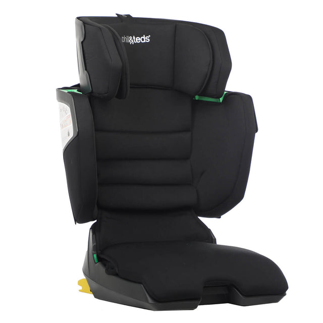 phil&teds columbus i-size booster seat three quarter front_black