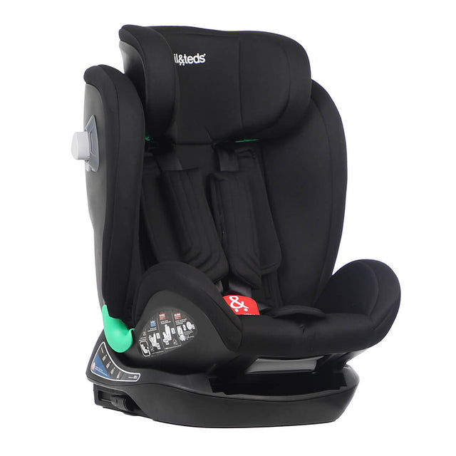 phil&teds evolution i-size convertible car seat three quarter side_black-charcoal