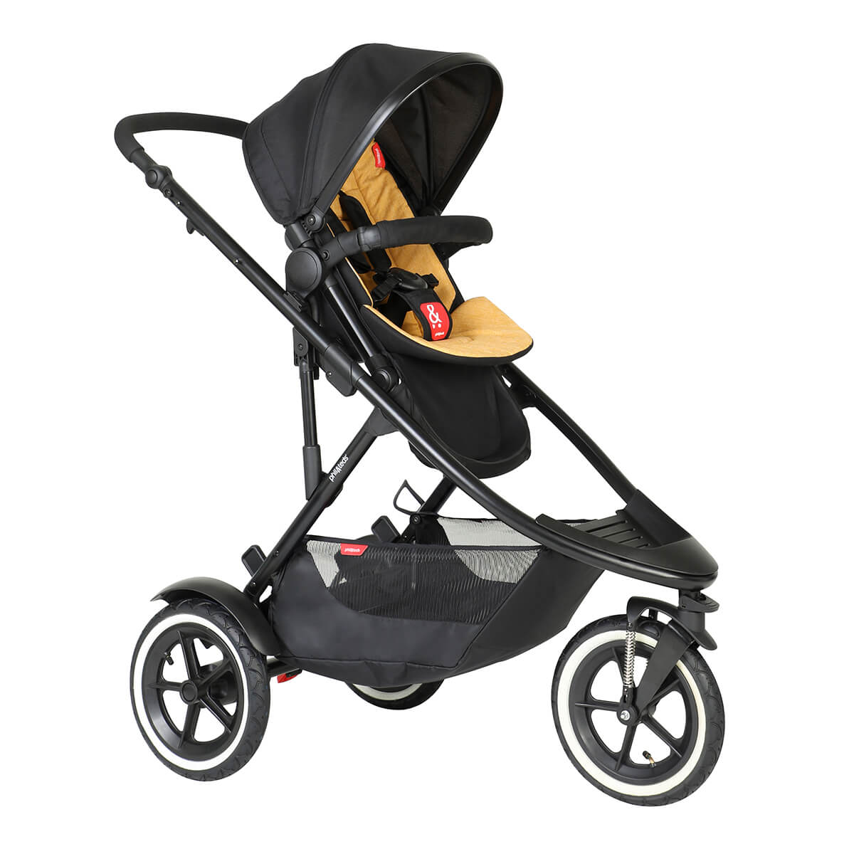 sport verso modular buggy in toddler mode with yellow liner fabric