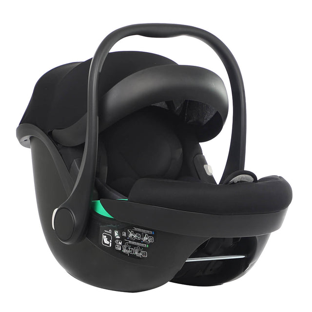 phil&teds alpha i-size infant car seat three quarter_black-charcoal