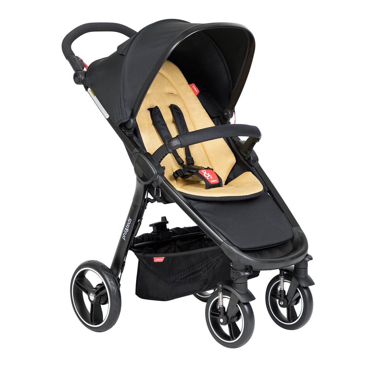 smart buggy in toddler mode with yellow fabric liner - pre-2018
