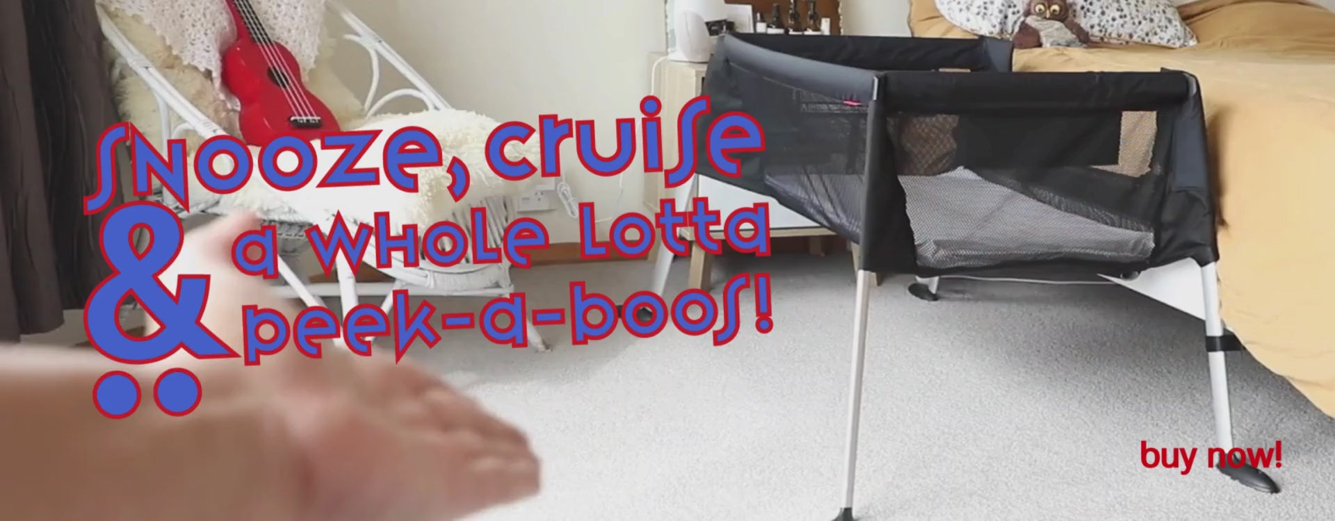 video showing traveller travel cot options from bassinet to playpen - sleep phil&teds