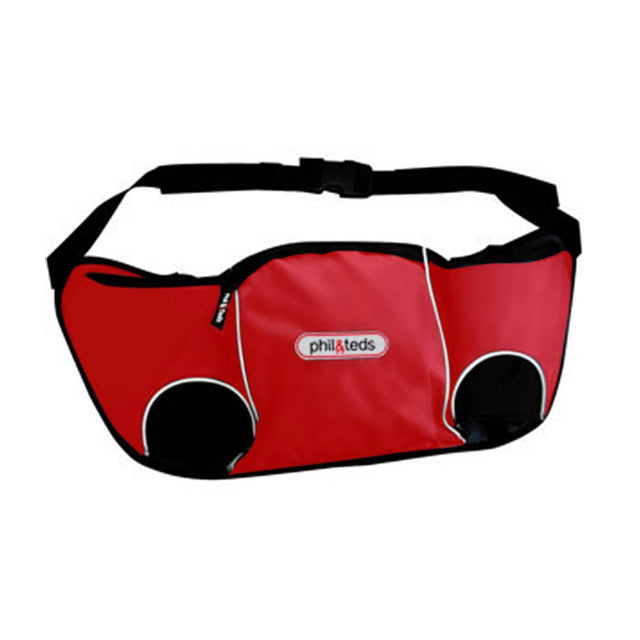 phil&teds hangbag storage bag in red front on view_red
