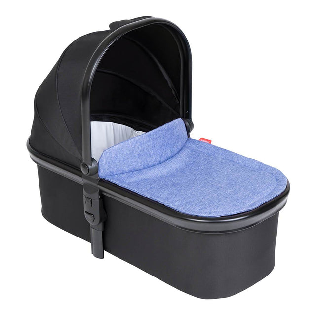 phil&teds snug carrycot with lid 3/4 view_black