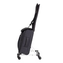 skyrider ride on luggage shown side on with the child seat in place