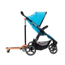 phil&teds smart stroller v3 cyan blue lightweight travel with freerider side view